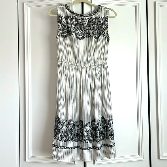 LOFT STRIPED/PAISLEY PRINT DRESS - Picture 1 of 6